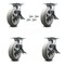Service Caster 8 Inch Thermoplastic Caster Set with Roller Bearings and Brakes/Swivel Locks SCC SCC-35S820-TPRRF-SLB-BSL-4 - alternate 1